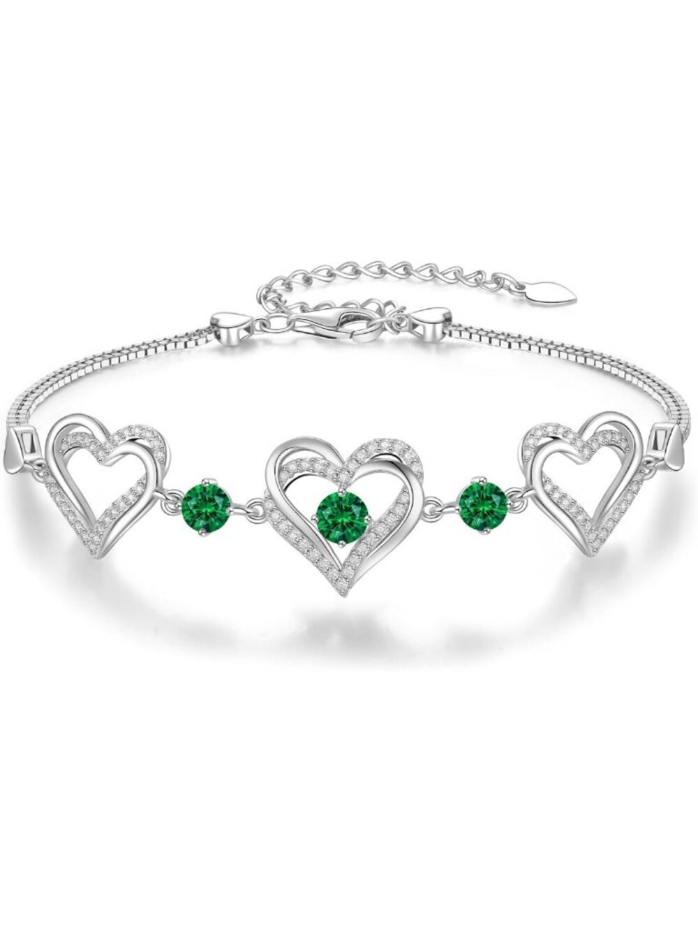 Forever Love Heart Birthstone Bracelet - Perfect Jewelry Gift for Women